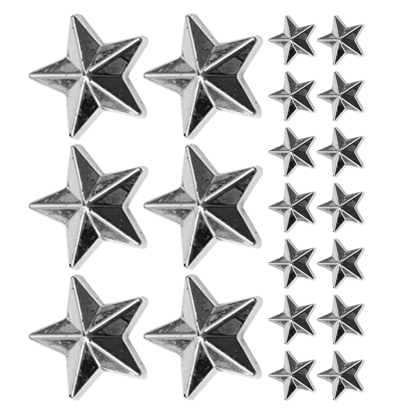 Embellish Craft - 300Pcs Acrylic Star Embellishment Silver Flat