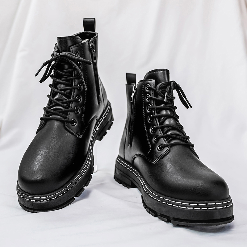 Men's 4-Season Black Patent Le - Guipure Lace Panel recension och pris