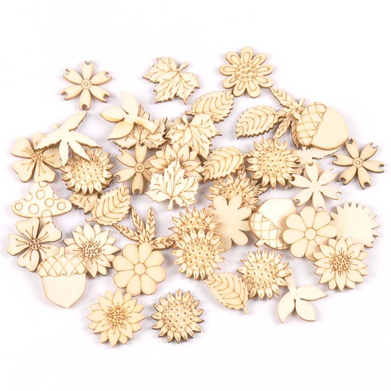 30Pcs 25-30mm Wood DIY Accesso - Embellish Craft recension och pris