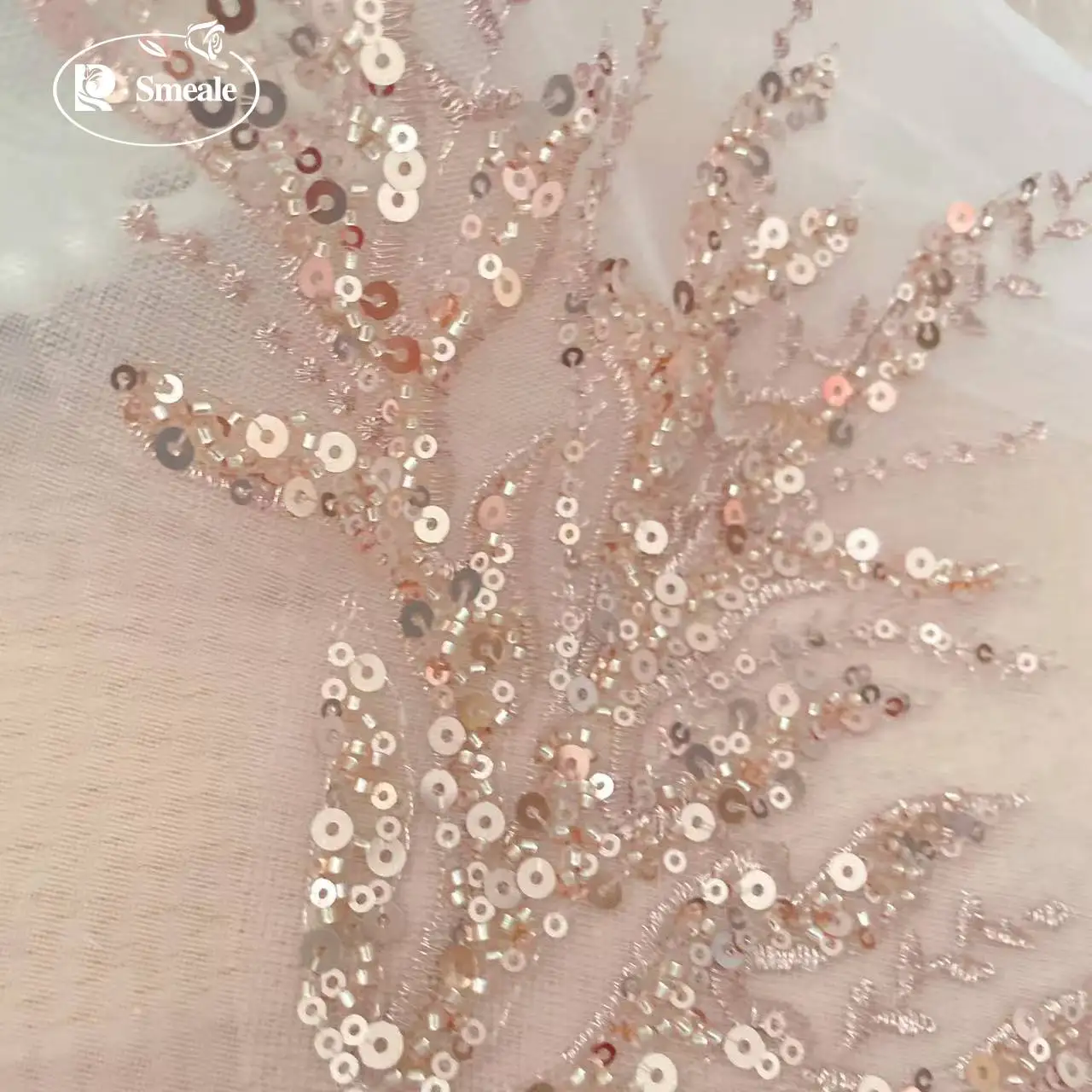 5Pair-2Pair.Rose Gold Sequin T - Applique Patch Flower recension och pris
