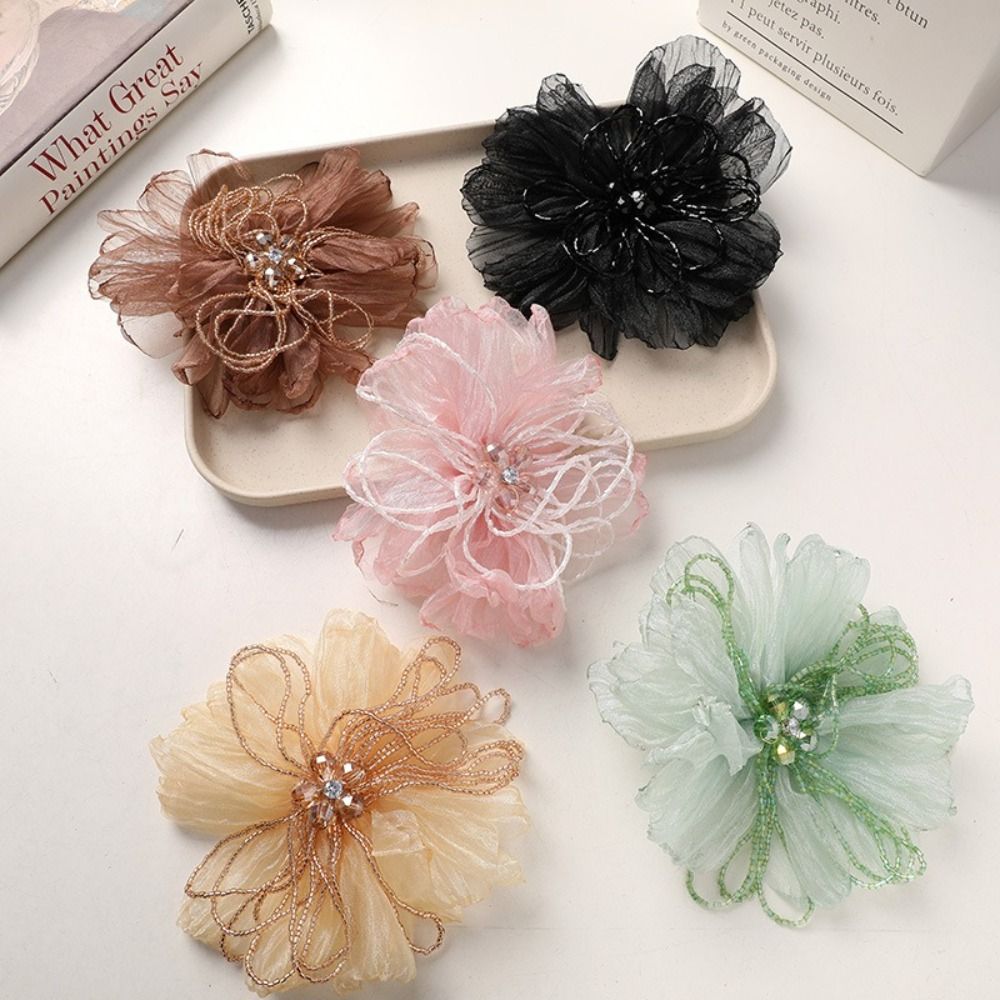Organza Fabric Flower Patch Cr - Applique Patch Flower recension och pris
