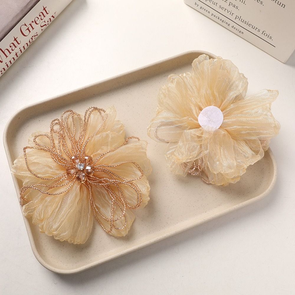 Organza Fabric Flower Patch Cr - Applique Patch Flower recension och pris