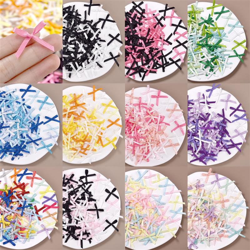 100Pcs 3mm Ribbons Mini Satin  - Embellishments For Scrapbooking recension och pris