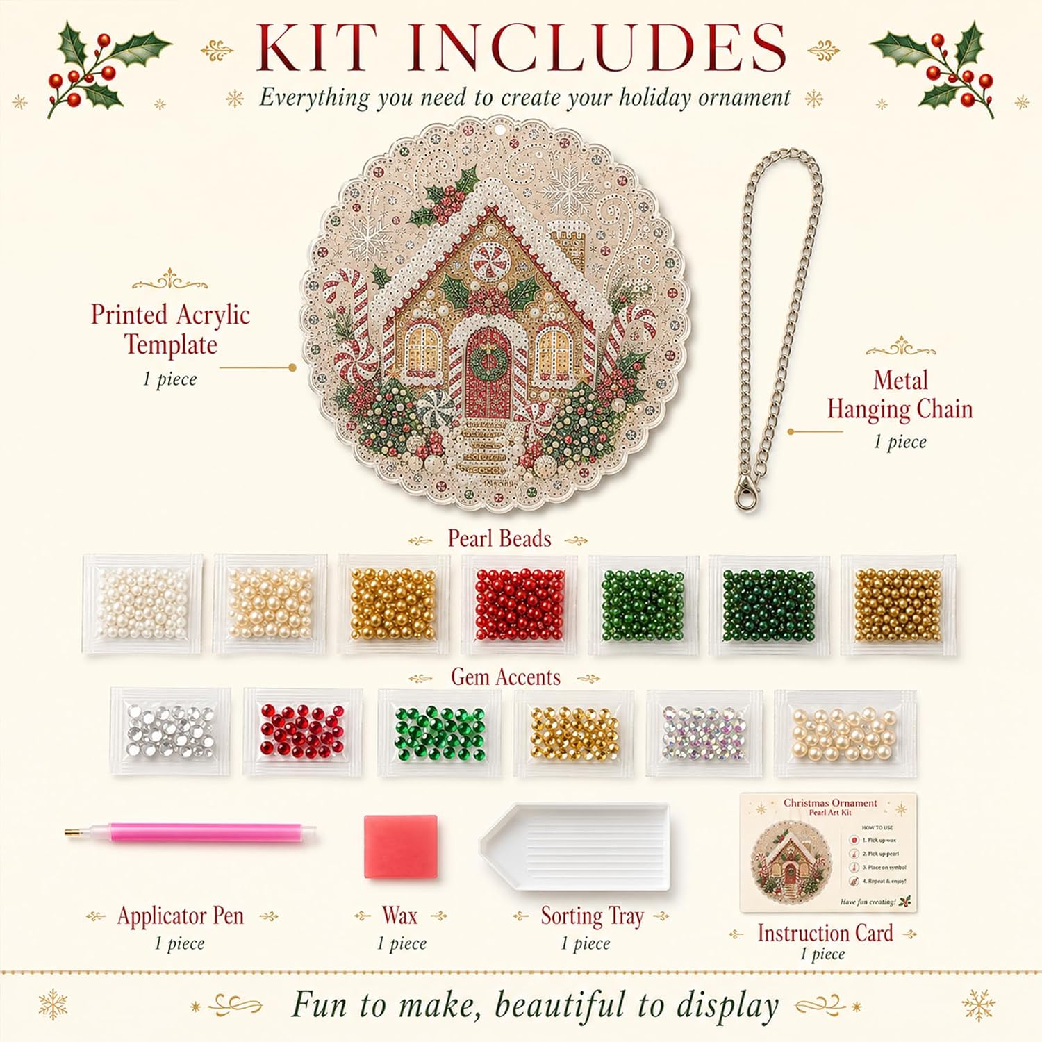 Christmas Pearl Diamond Painti - Pearl Trim Chain recension och pris