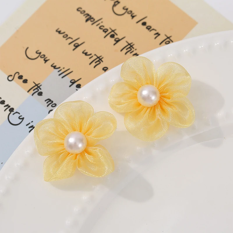 100PCS Pearl Yarn Flower Appli - Applique Patch Flower recension och pris