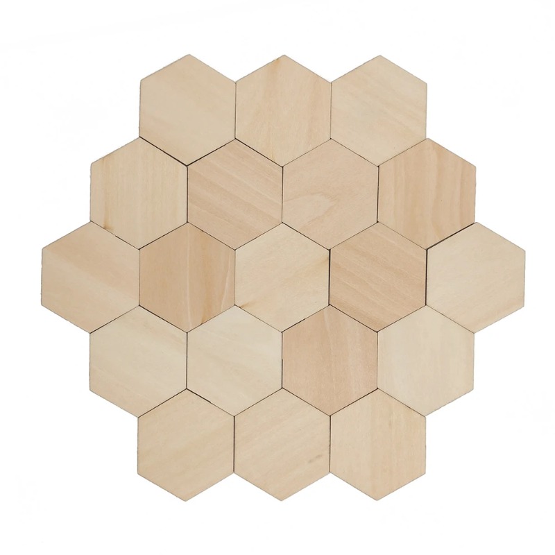 10-120mm Wooden Hexagon Blank  - Embellish Craft recension och pris