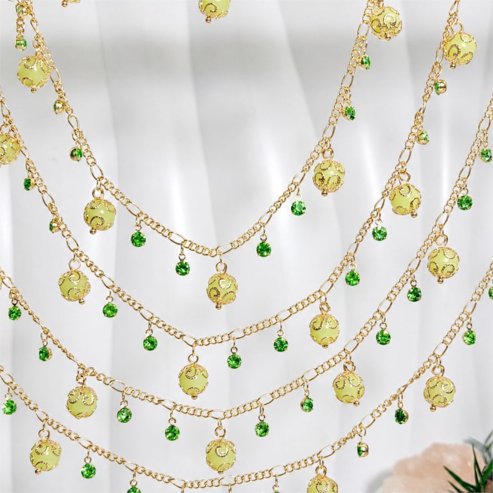 0.5Meter/1Meter Glass Bead Rhi - Pearl Trim Chain recension och pris